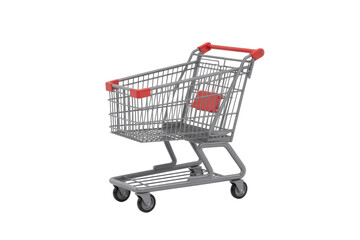Shopping cart with red accents