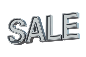 Silver "SALE" Text Effect