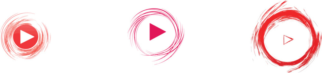 A modern background features a play button drawn in one continuous line, showcasing a minimalist approach to design