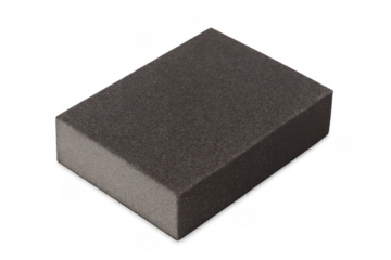 Sanding block with abrasive surface for wood finishing