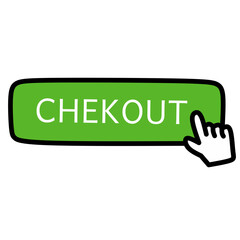 A 3d vector illustration of a green web button icon with a hand cursor clicking a business sign for a free online download on a computer technology website