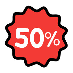 3d red percent sign and discount label icon representing a business sale promotion offer for a price off tag design illustration