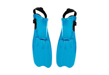 Vibrant Blue Adjustable Swimming Fins: Essential Gear for Snorkeling, Diving, and Aquatic Adventures © bdstockfile