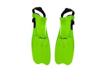 Vibrant Green Diving Flippers: Essential Swim Gear for Underwater Exploration and Water Sports © bdstockfile