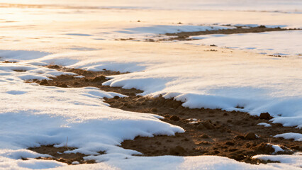 winter landscape with snow