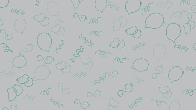Pattern of speech bubbles and squiggles, great for social media backgrounds, blog graphics, or communication concepts in design projects