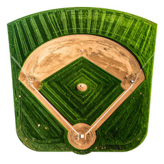 Baseball Field Made from Green Vegetable.