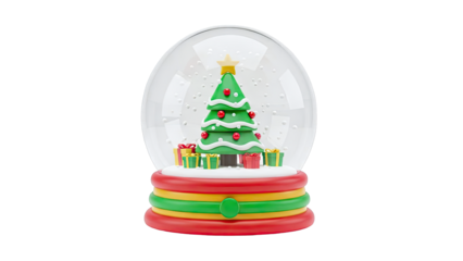 Christmas Snow Globe with Tree and Presents