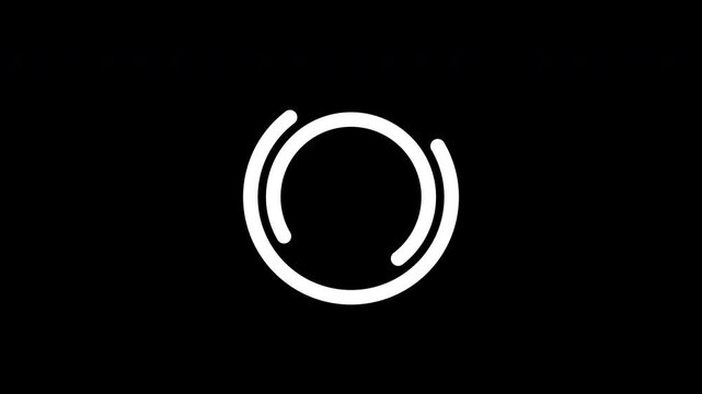 Animated loading circles. Isolated on a black background.