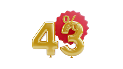 43% discount icon