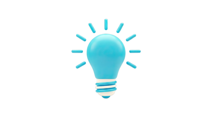 Blue Light Bulb Icon