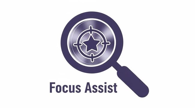 Magnifying Glass Focus Assist Icon Animation.