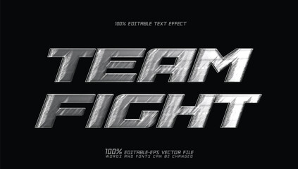 team fight editable text effect