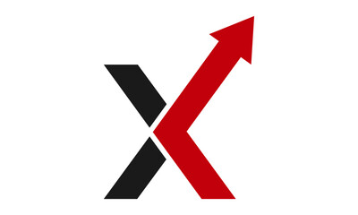 Modern X finance logo design