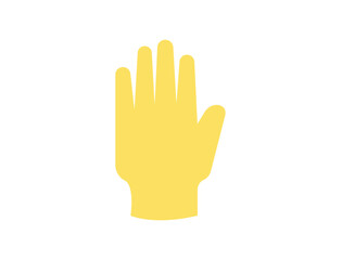 Obraz premium hand high five raised in the air palm finger emoji symbol sign icon vector illustration isolated flat