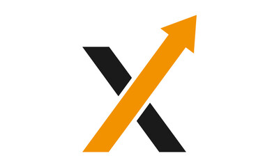 Modern X finance logo design