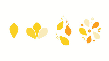 Autumn leaves falling in air. Spring Vector Packs. EPS Editable