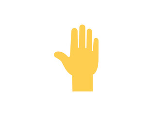 Fototapeta premium hand high five raised in the air palm finger emoji symbol sign icon vector illustration isolated flat