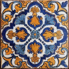 vector image of ceramic sicilian handmade tile
