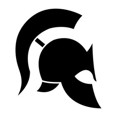 Obraz premium Spartan helmet icon vector. Spartan Illustration sign. Medieval helmet symbol or logo.
