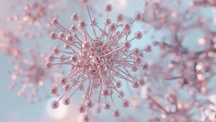 Complex Molecule, Hyper Detailed Interconnected Atoms, 3D Molecular Structure Background