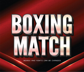 boxing text effect editable