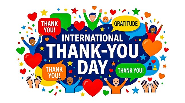 International thank you day celebration illustration with people
 - Powered by Adobe