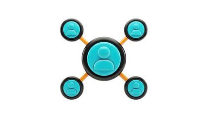 Connected Network of People Icons