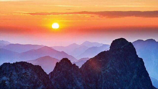 Sunrise from Rysy in the High Tatras &ndash; Gentle Morning Light Revealing Layers of Mountains Between Slovakia and Poland