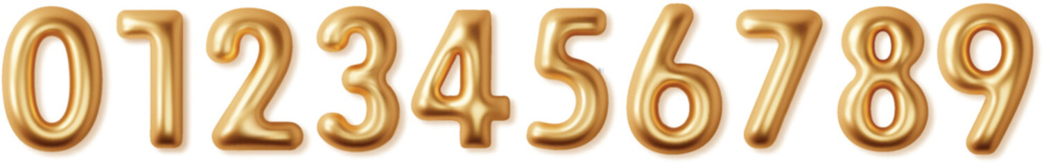 Modern silver foil number balloons for premium celebration banner design vector © Kalidasi