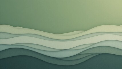 A stacked oval band gradient illustration background blending slate green to pale linen