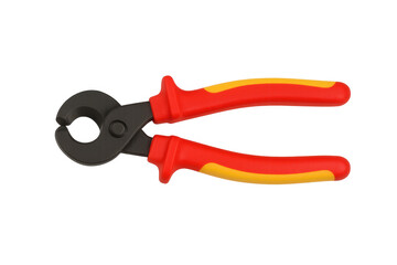 Obraz premium Diagonal cutters for electrical work on transparent background