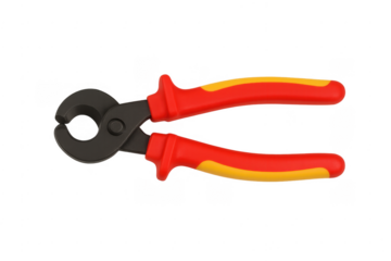 Diagonal cutters for electrical work on transparent background