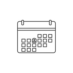 Calendar Icon with Marked Date and Cake Symbol