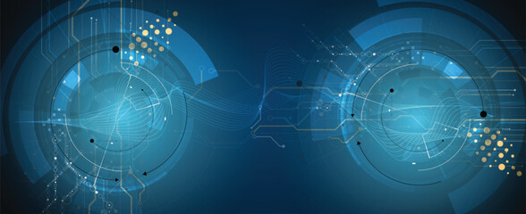 Obraz premium Abstract matrix simulation technology and science background