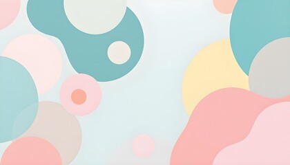 Minimalist abstract composition with overlapping soft circles and organic shapes in muted pastel tones suitable for clean web design and professional presentation backgrounds.