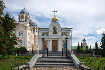 Holy Cross Cathedral on the territory of the Verkhoturye Monastery of St. Nicholas. Sverdlovsk Region, Russia