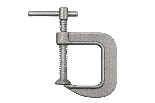 Metal g-clamp tool providing strong grip pressure