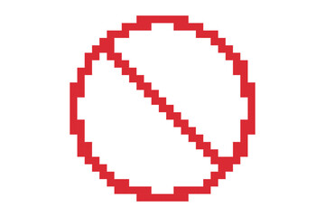 NO symbol, prohibition or forbidden sign