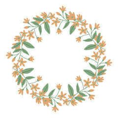 Decorative floral simple vector frame