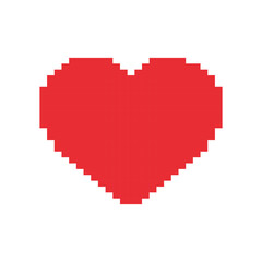 Vector pixel  heart icon