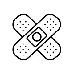 Bio-sensor patch wearable monitor rounded accessibility icon (vector)