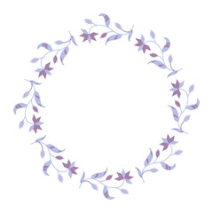 Decorative floral simple vector frame