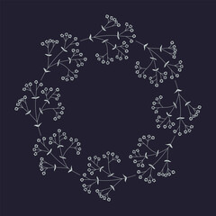 Decorative floral simple vector frame
