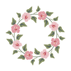 Decorative floral simple vector frame