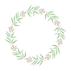 Decorative floral simple vector frame