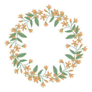 Decorative floral simple vector frame