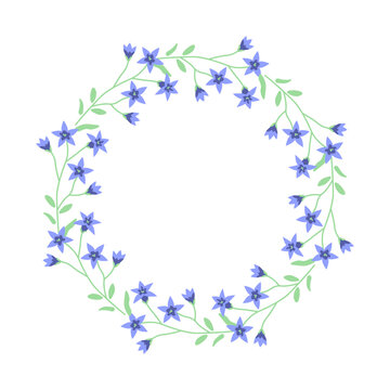 Decorative floral simple vector frame