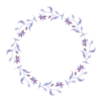 Decorative floral simple vector frame