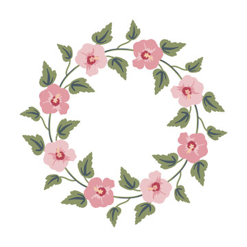 Decorative floral simple vector frame